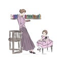 Mother reads book daughter Royalty Free Stock Photo